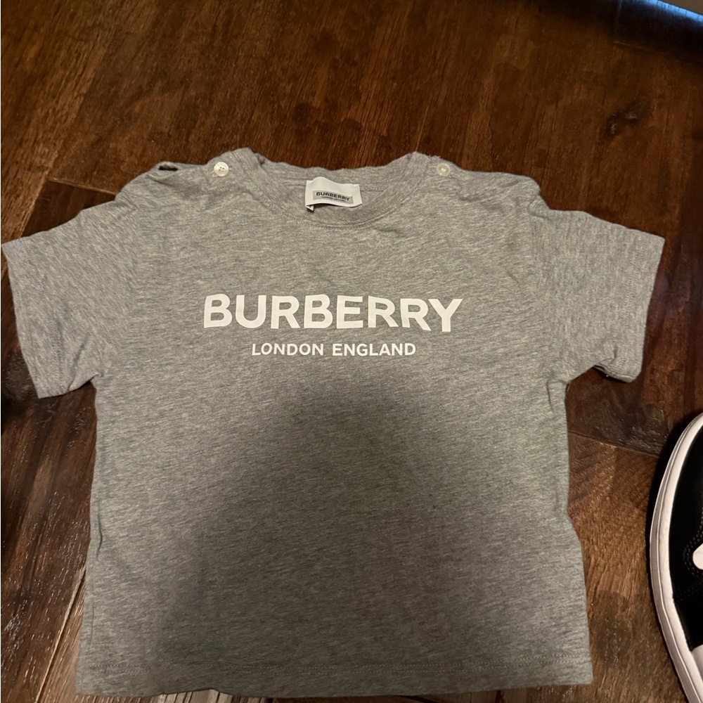 Burberry Kids Heather Gray Tee